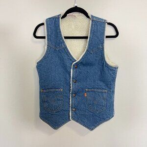 VTG 70s Levi’s Orange Tab Sherpa-Lined Trucker Jacket – Small –